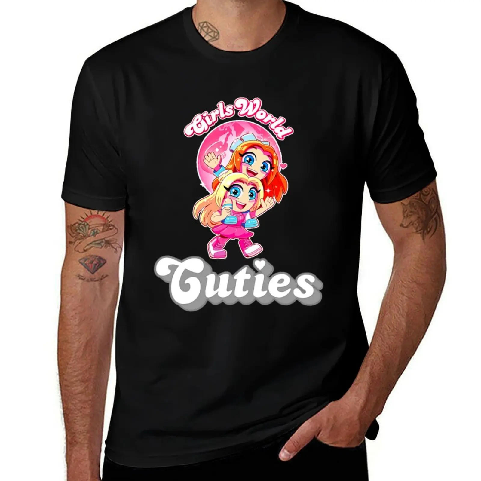 mackenzie Hey Cuties T-Shirt All Match Basic Short Sleeve Top T-Shirt
