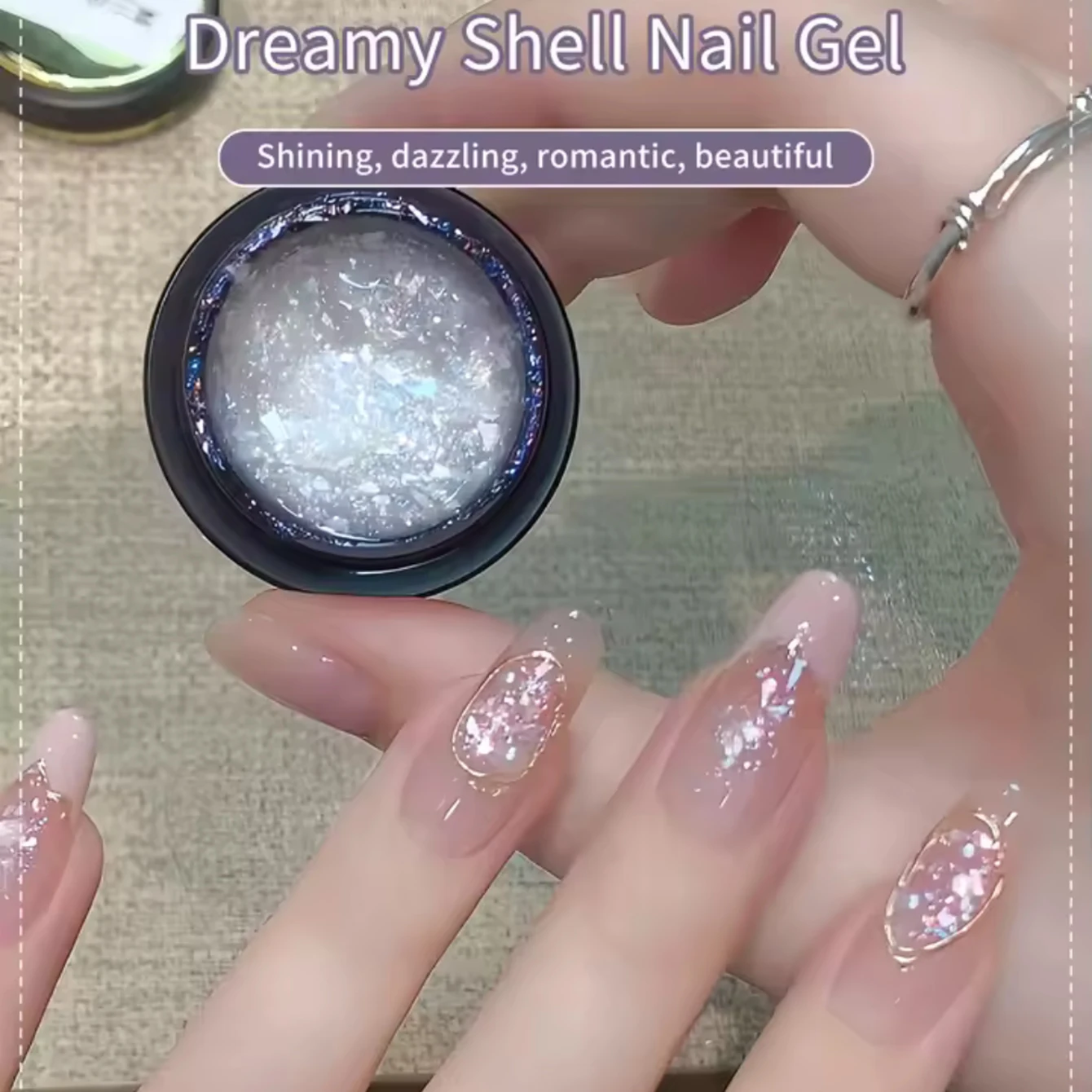 MIANEL  Phantom Gel 2026 New Arrival Sparkly Mica & Shell High-Density Glitter Platinum Gel Nail Art Special Gel Polish