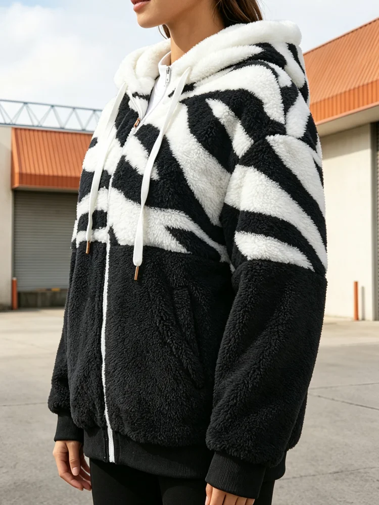 Veste à capuche en sherpa pour - Sherpa Jacket Fleece avis et prix