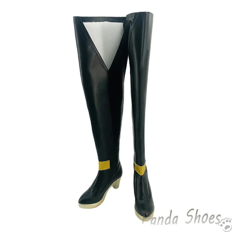 LOL Ahri Cosplay Shoes Anime Game League of Legends Cos Black Long Boot Fox Ahri Cosplay Costume Prop Shoes for Halloween Party