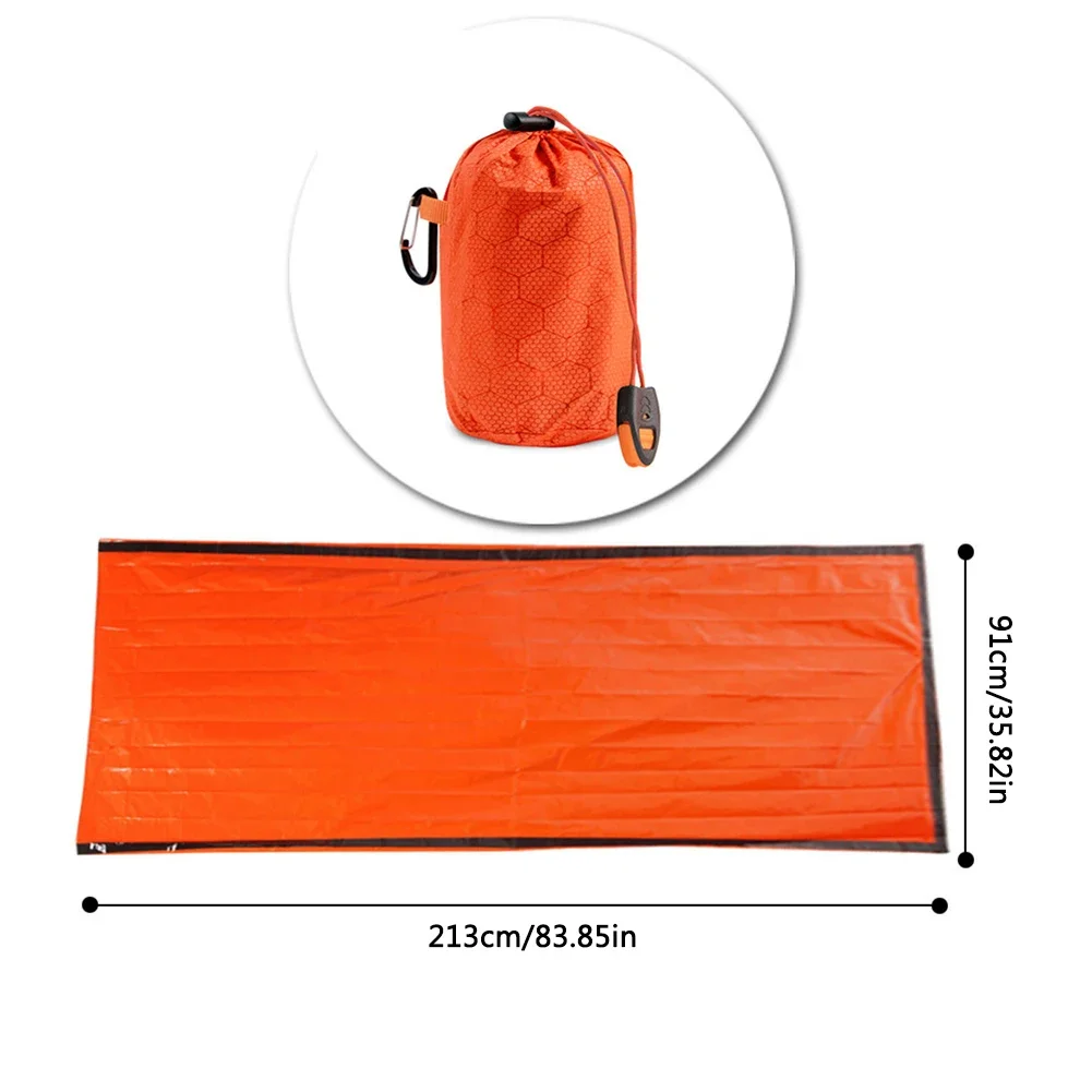 Waterproof Thermal Emergency Sleeping Bag Portable Bivy Sack Survival Blanket Bags Windproof for Camping Hiking Outdoor