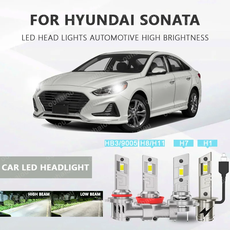 

Для HYUNDAI Sonata 2 шт. H1 H7 H8H11 светодиодные чипы фары HB3 (9005) противотуманные фары аксессуары для ламп с радиатором