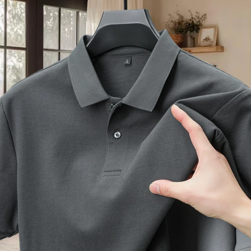 

Fashionable men's brand designer exquisite and simple design Polo shirt summer comfortable pure cotton breathable casual short t