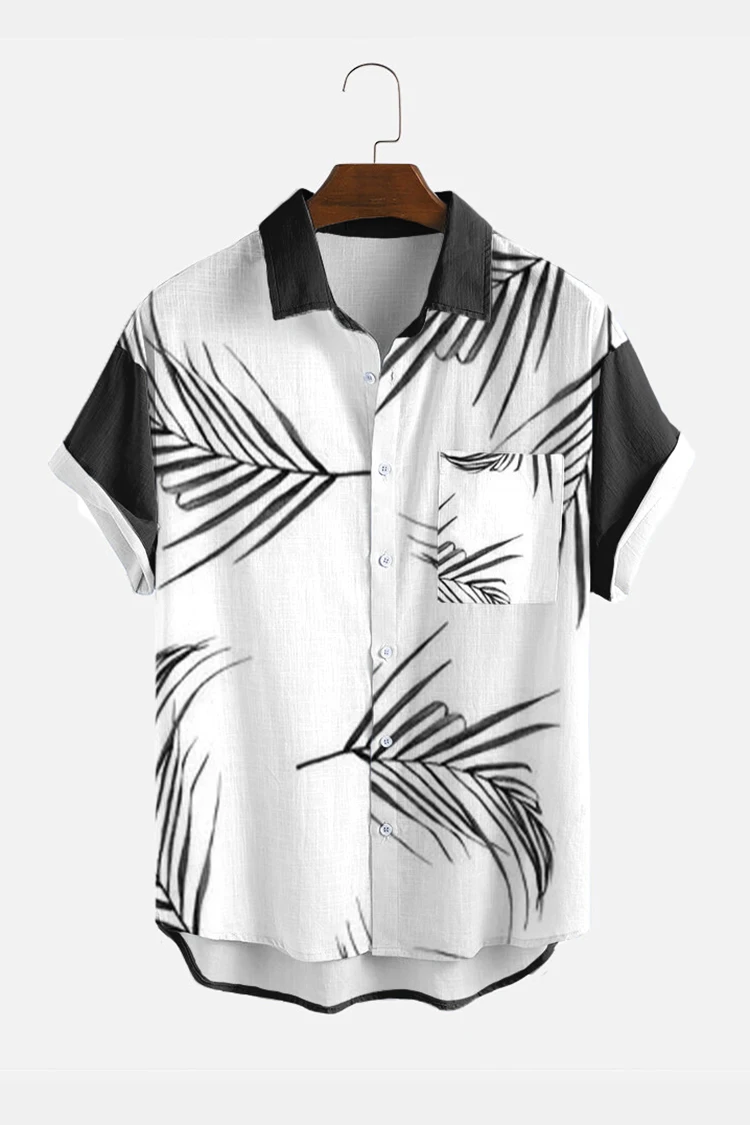 New For Men Hawaiian Shirts Short Sleeve Tops Coconut Treeo Graphic 3d Shirt Fashion Streetwear 5XL Summer Clothing Men\'s Blouse