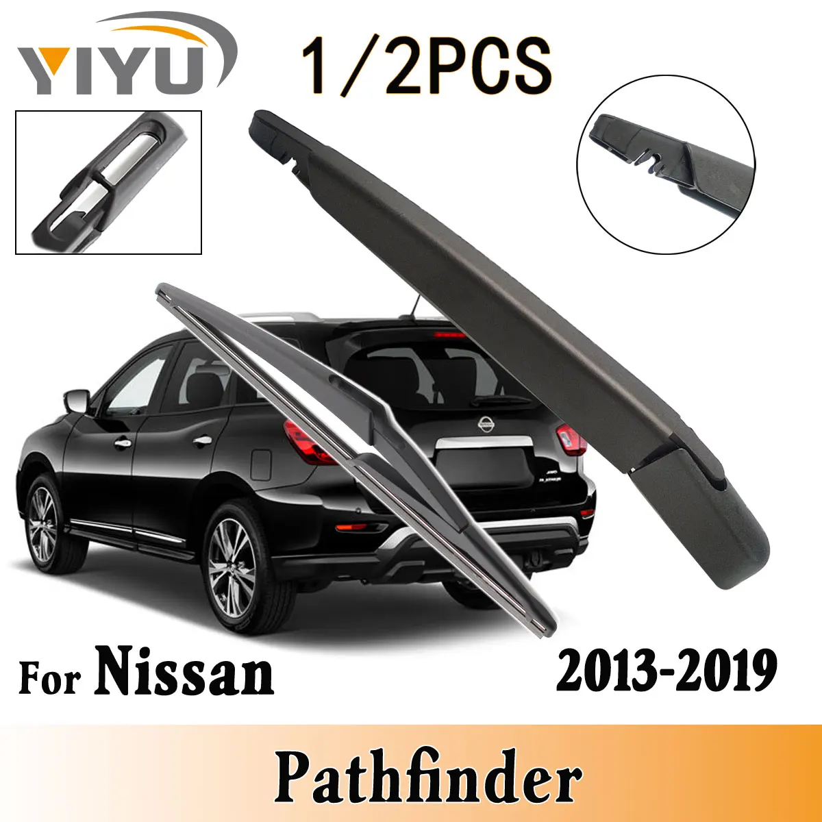 1/2PCS Hinten Wischer Klinge Wischer Arm Kit Für Nissan Pathfinder 2013-2019 Windschutzscheibe Hinten Scheibenwischer pinsel