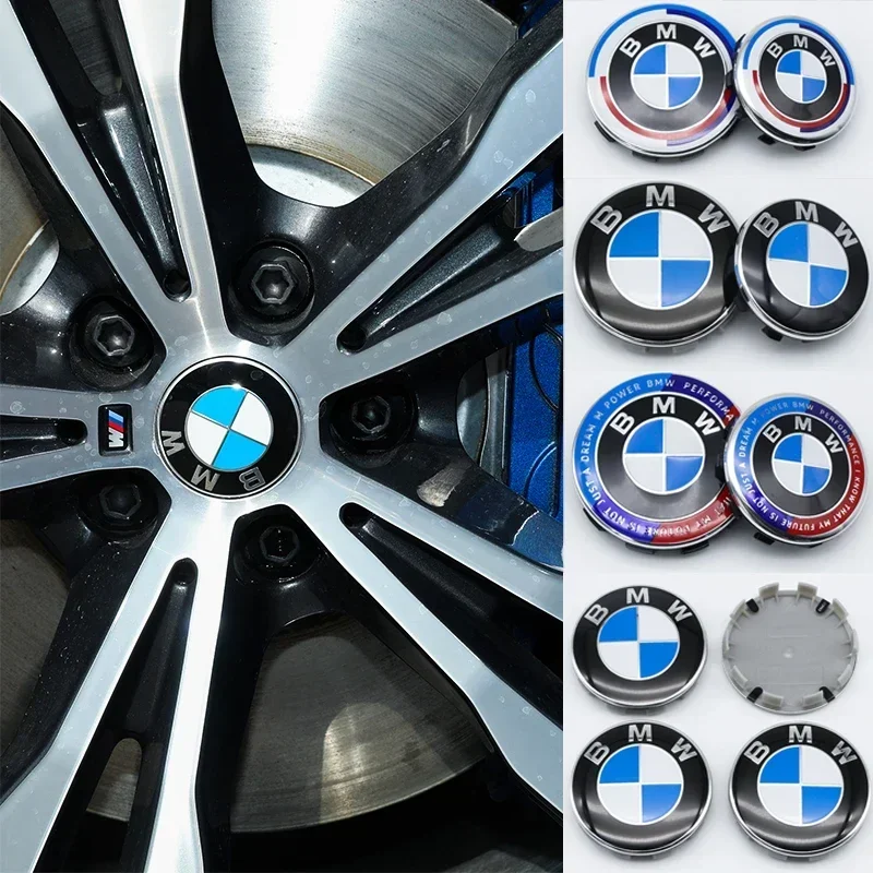 4PCS Car Wheel Center Hup Caps Wheel Cover For BMW F34 F32 E36 E53 E60 E90 E91 X6 X5 X3 G30 G11 Tyre Tire Rim Cover Protector 