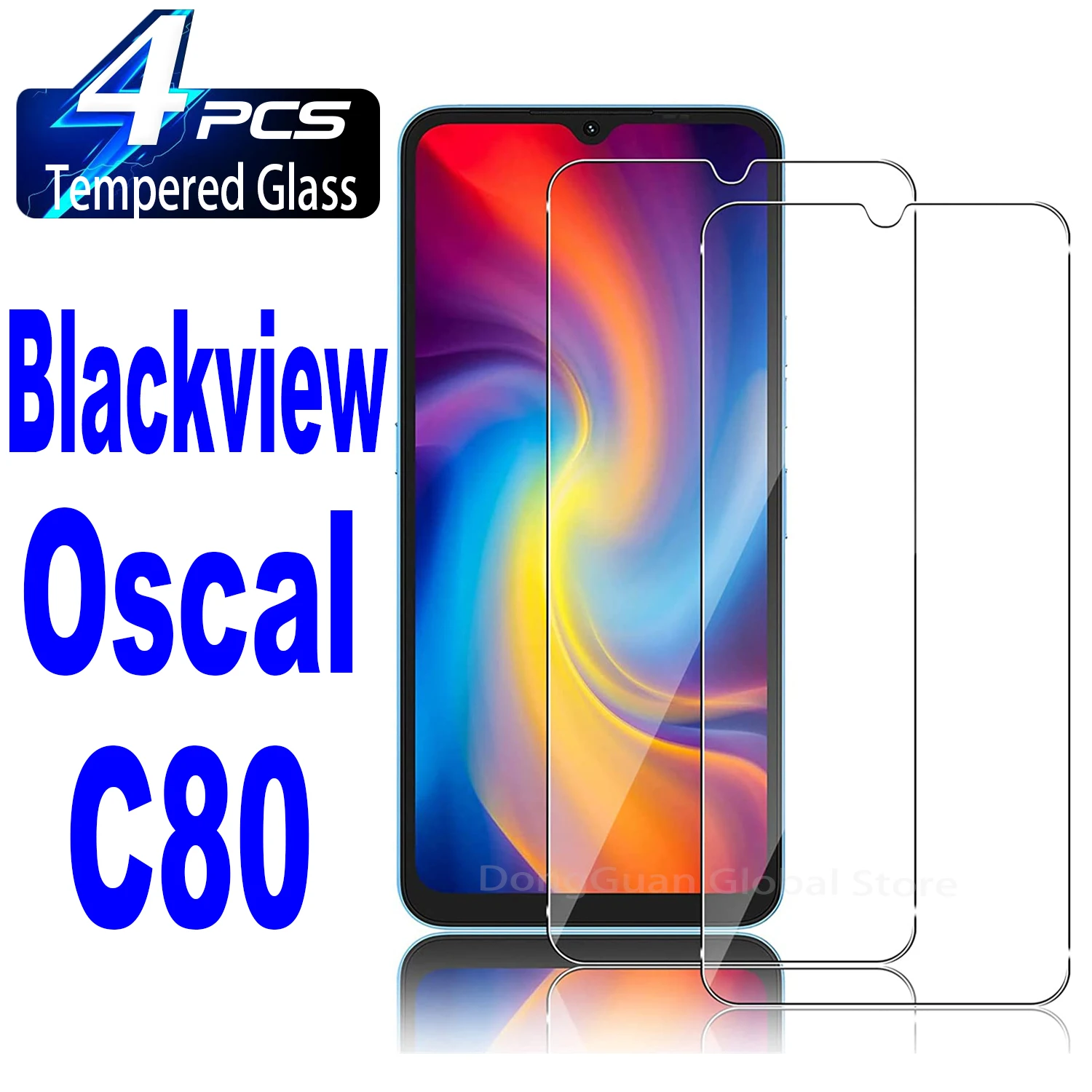 

2/4 шт. закаленное стекло для Blackview Oscal C80 Защитная стеклянная пленка для экрана