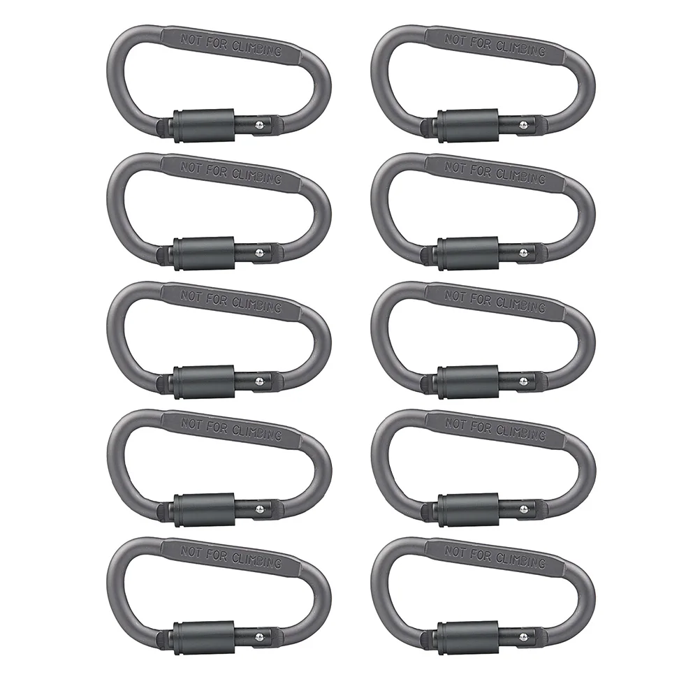 

10pcs Mountaineering Backpack D-ring Buckle Lightweight Strong Climbing Camping Carabiner Hook Outdoor Aluminum