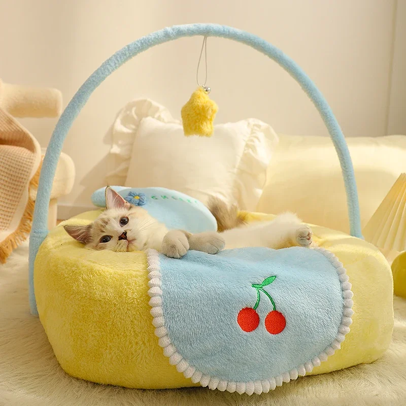 Cat litter universal in all seasons, summer removable and washable kennel pet pillow, summer cat house cat sofa