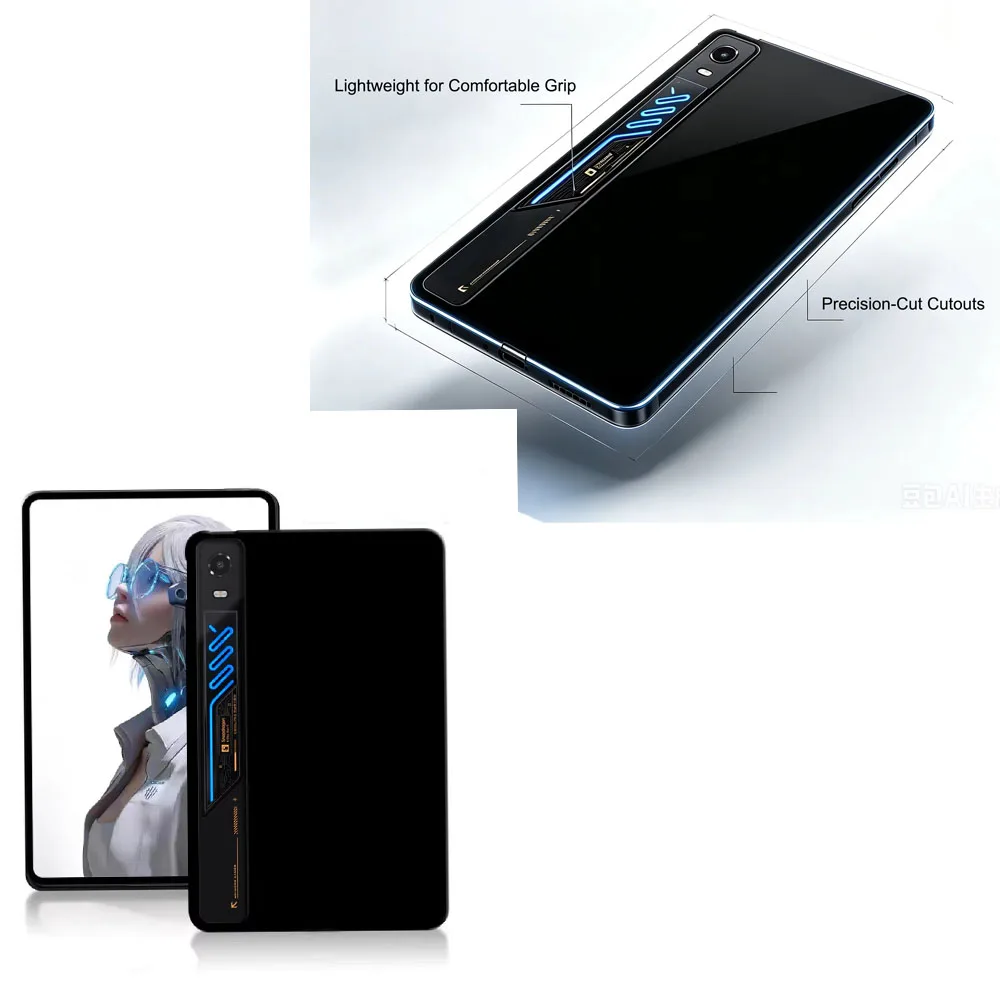 for REDMAGIC Astra 2 Protective Case TPU PC Honeycomb Cooling Anti Slip Shockproof Ultra Thin Fit Gaming Tablet Shell Black