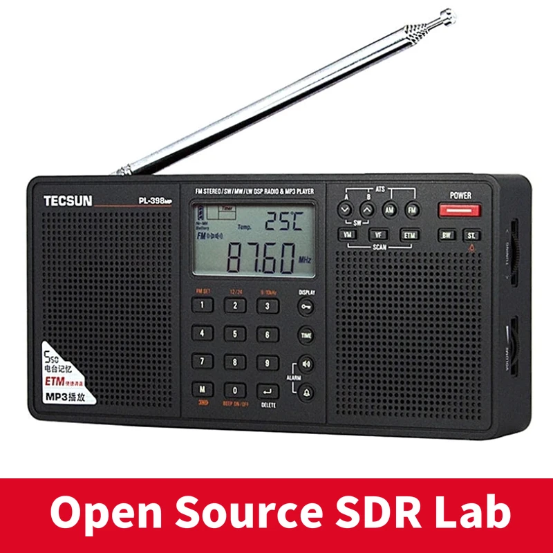 Tecsun - Shortwave Radio, FM/MW/LW, Digital, DSP, With ETM ATS, DSP, Two Speakers, MP3 Player