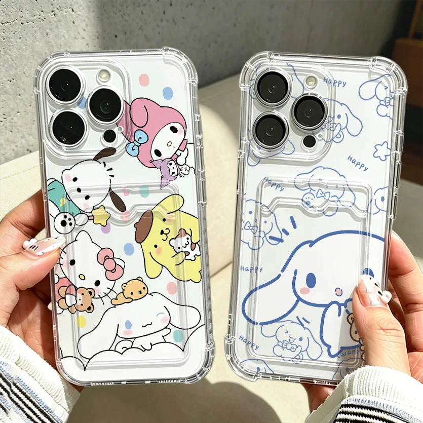 INS Y2K Hello Kittys Card Hold Case for Samsung Galaxy A17 A07 A56 A36 A26 A55 A35 A06 A24 A14 A54 A15 A25 A34 A23 4G 5G Cover