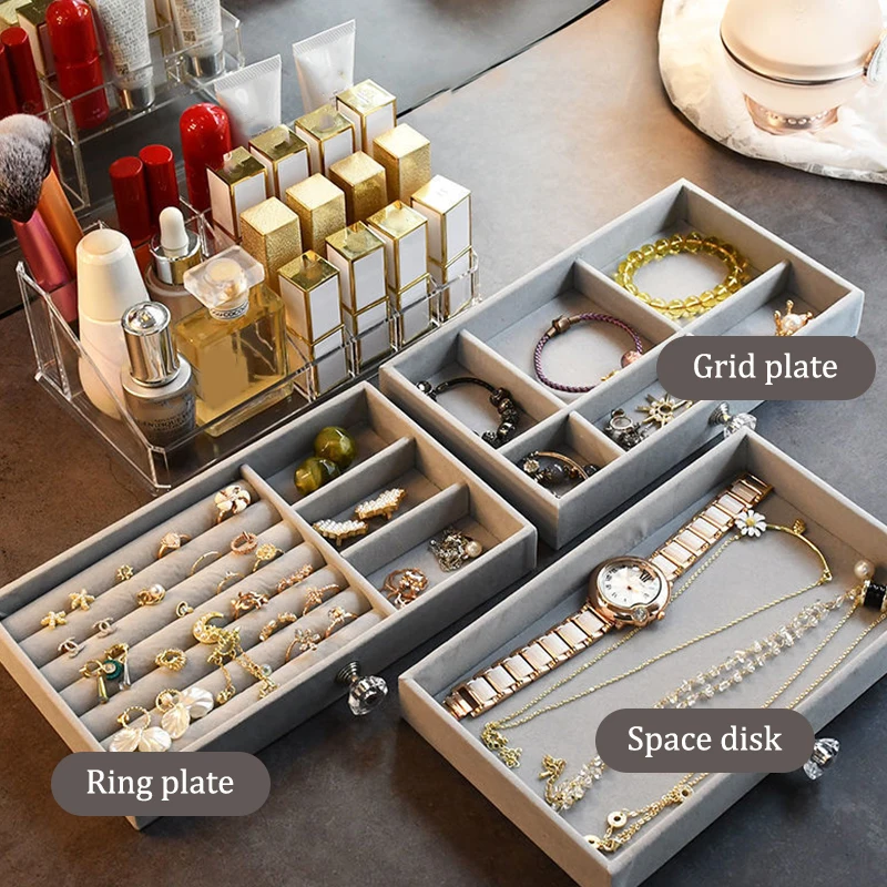 New Earrings Bracelet Jewelry Storage Box Transparent Multi-layer Large Capacity Ring Necklace Home Drawer Jewelry Box