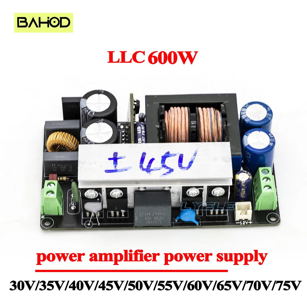 

BAHOD 600w LLC Power Amplifier Switching Power Supply Board Single Double Output +-24-80V DIY Audio Amplifier Power Board