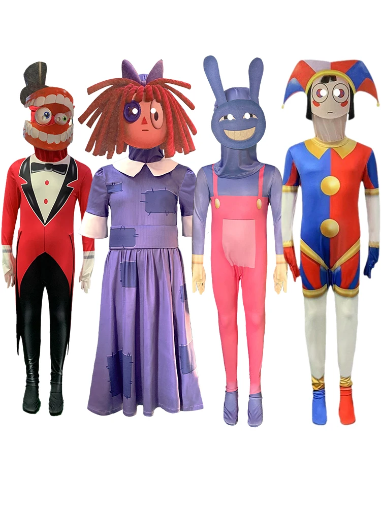 

Волшебный номер, цирк Pomni, комбинезон для косплея, ролевой костюм на Хэллоуин, полиэстер, осенний сезон