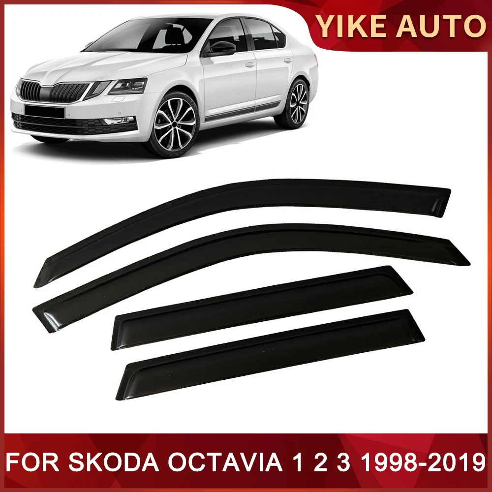 

Window Visor for SKODA OCTAVIA 1 2 3 1998-2019 Weathershied Door Visor Wind Sun Rain Guards Side Window Wind Deflectors Auto