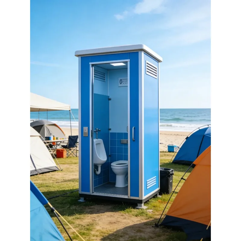 공장 직판 1인용 화장실 트레일러 태양광 무취 편의시설 야외 결혼식 행사 도매 썸네일 5