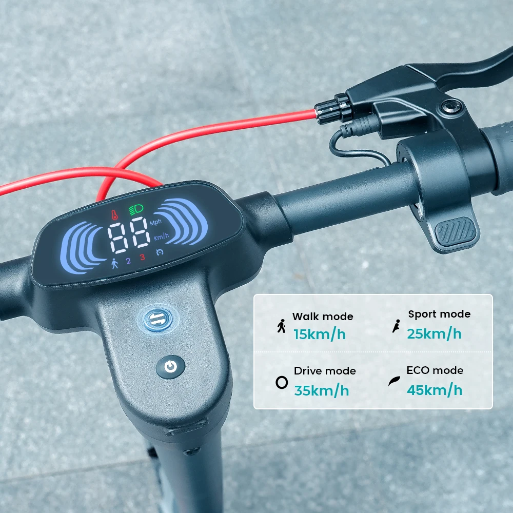 IScooter i10 Pro Elektroroller 800W Motor E-Scooter 48V15AH Hochleistungs-Lithiumbatterie unterstützt APP-App, Höchstgeschwindigkeit 45KM/H, maximale Reichweite 60KM, 10 Zoll Luftreifen, brandneu, original, direkt ab Werk. – Detail 9