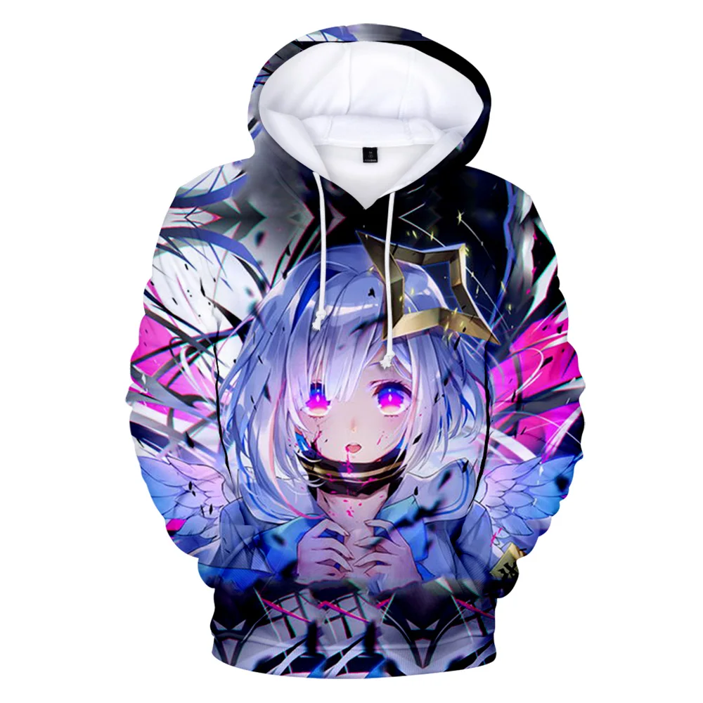 

HOLOLIVE VTuber Amane Kanata baskı moda sonbahar kış takım elbise Hoodies spor kapşonlu genç Kawaii kadınlar/erkekler kapşonlu