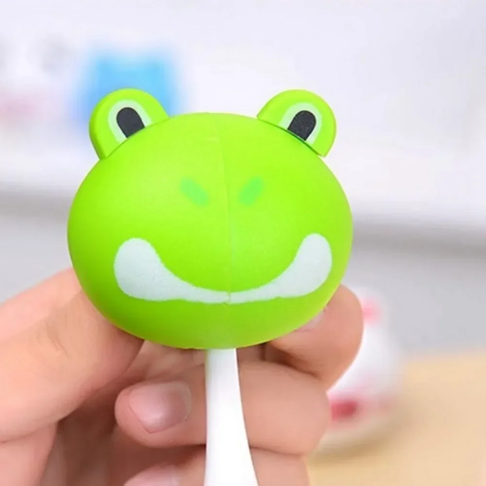 Mounted Antibacterial Tooth Brush Storage Rack with Suction Cup Cartoon Animal Toothbrush Holder Wall Bathroom Organizer