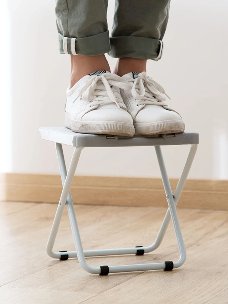 Home Kitchen Indoor Multifunctional Portable Folding Comfortable Stool Space Saving Plastic Bath Shower Chair Easy Storage