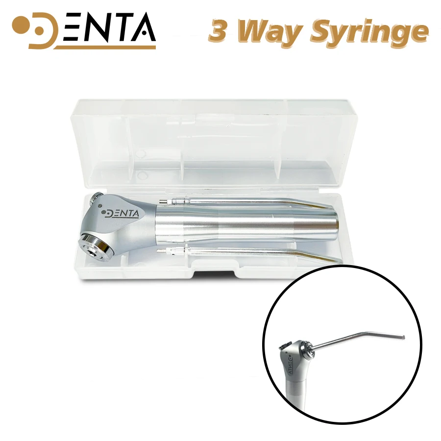 Classic Dental Air Water 3 Triple three Way Syringe Handpiece with 2 Nozzles Tips Tubing Tubes For  KAVO SIRONA FONA clean Tools