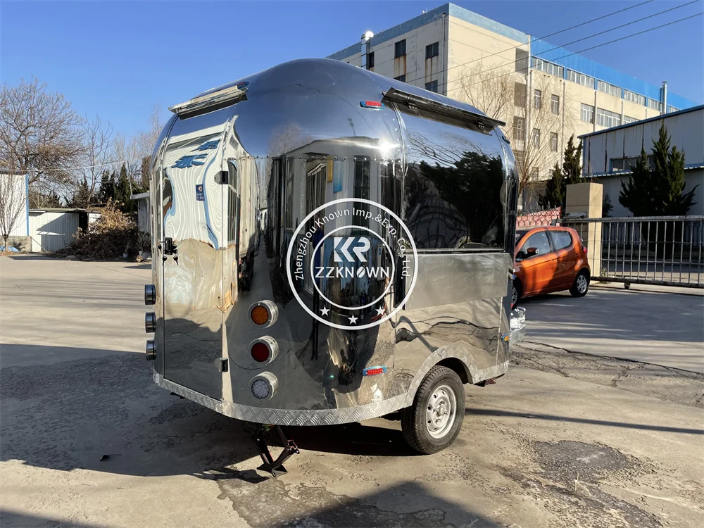Remolque de comida rápida Airstream, cocina móvil, carritos para perros calientes, quiosco de cafetería, camión de comida comercial totalmente equipado