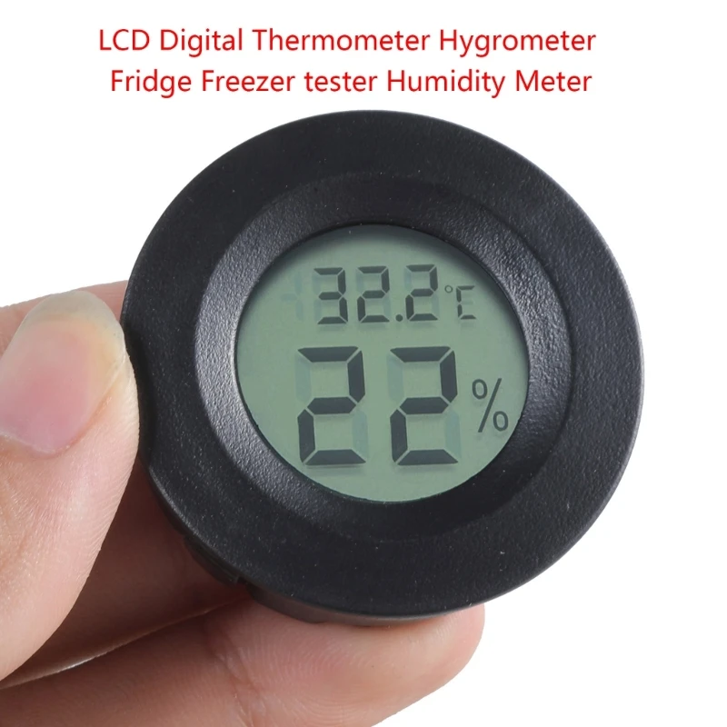Cyfrowy termometr LCD Higrometr Tester lodówki zamrażarką Miernik wilgotności