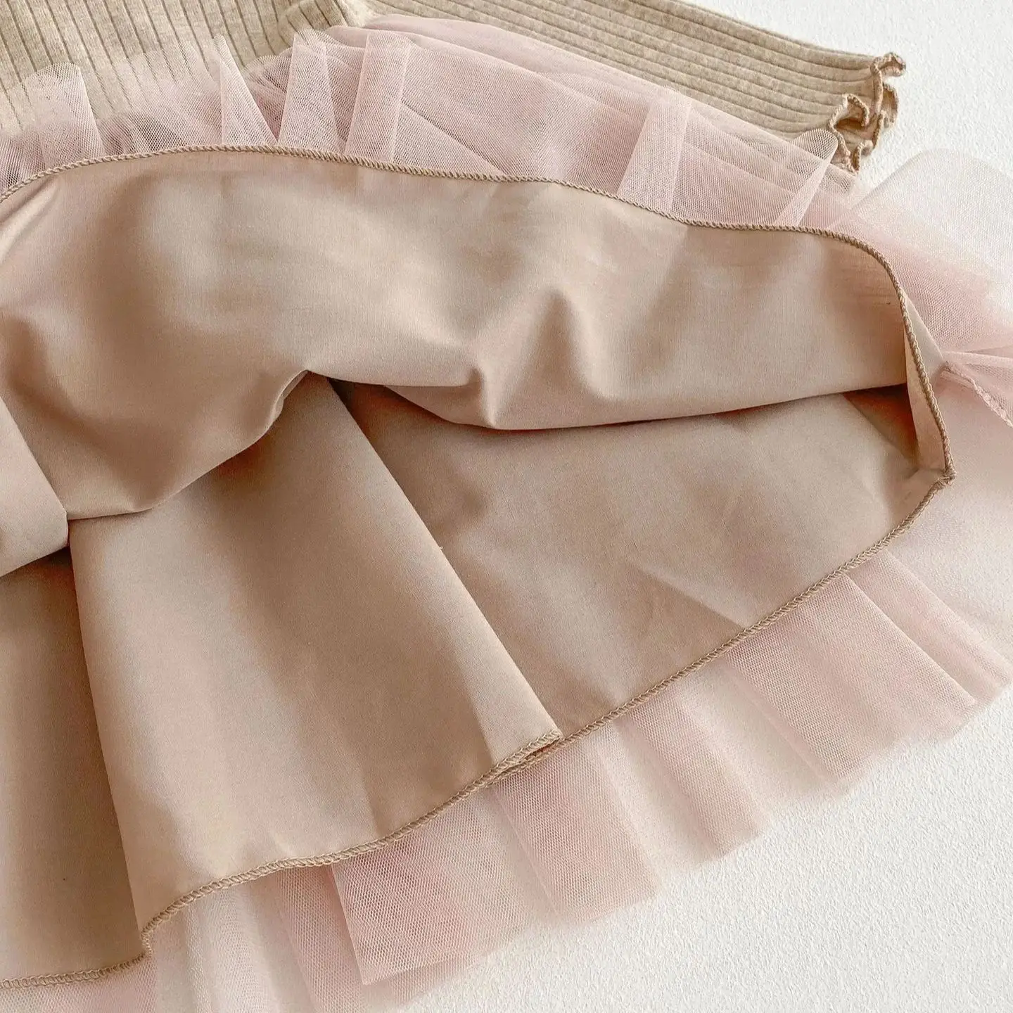 الخريف أزياء طفل الفتيات ملابس الطفل طويلة الأكمام القوس تول اللباس للأطفال حزب ملابس يومية غير رسمية ملابس الأطفال #6