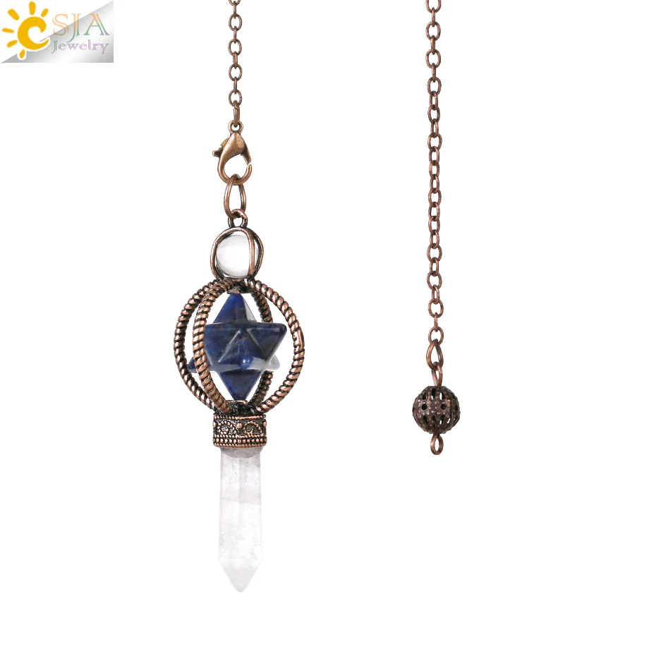 CSJA Esotericism Crystal Pendulum for Dowsing & Divination