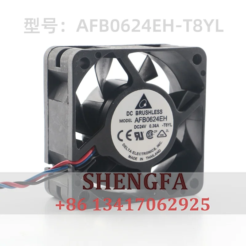 Delta 5V 12V 48V DC24V 0.36A 6025 6CM 60X60X25MM Cabinet Frequency High air Volume Ball Bearing AFB0624EH-T8YL Cooling Fan