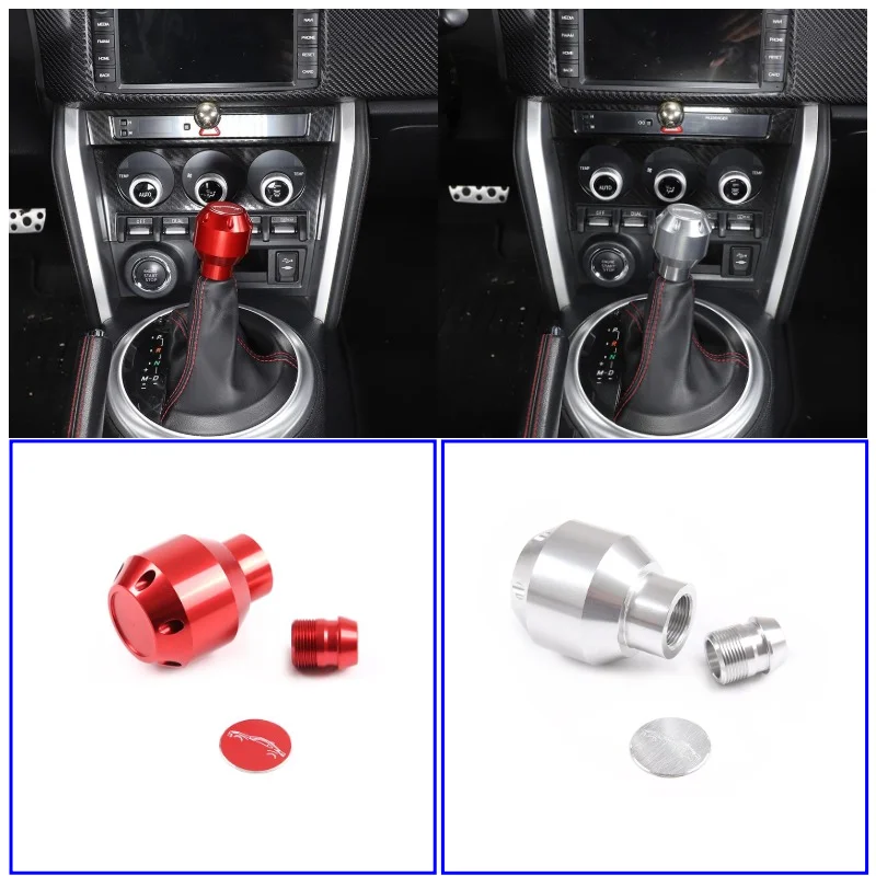 

For Toyota FT86 GT86 Subaru BRZ ZC6 2012-2020 Red Alloy Replacement Shift Gear Knob Head Rod Cover Decorative Car Accessories