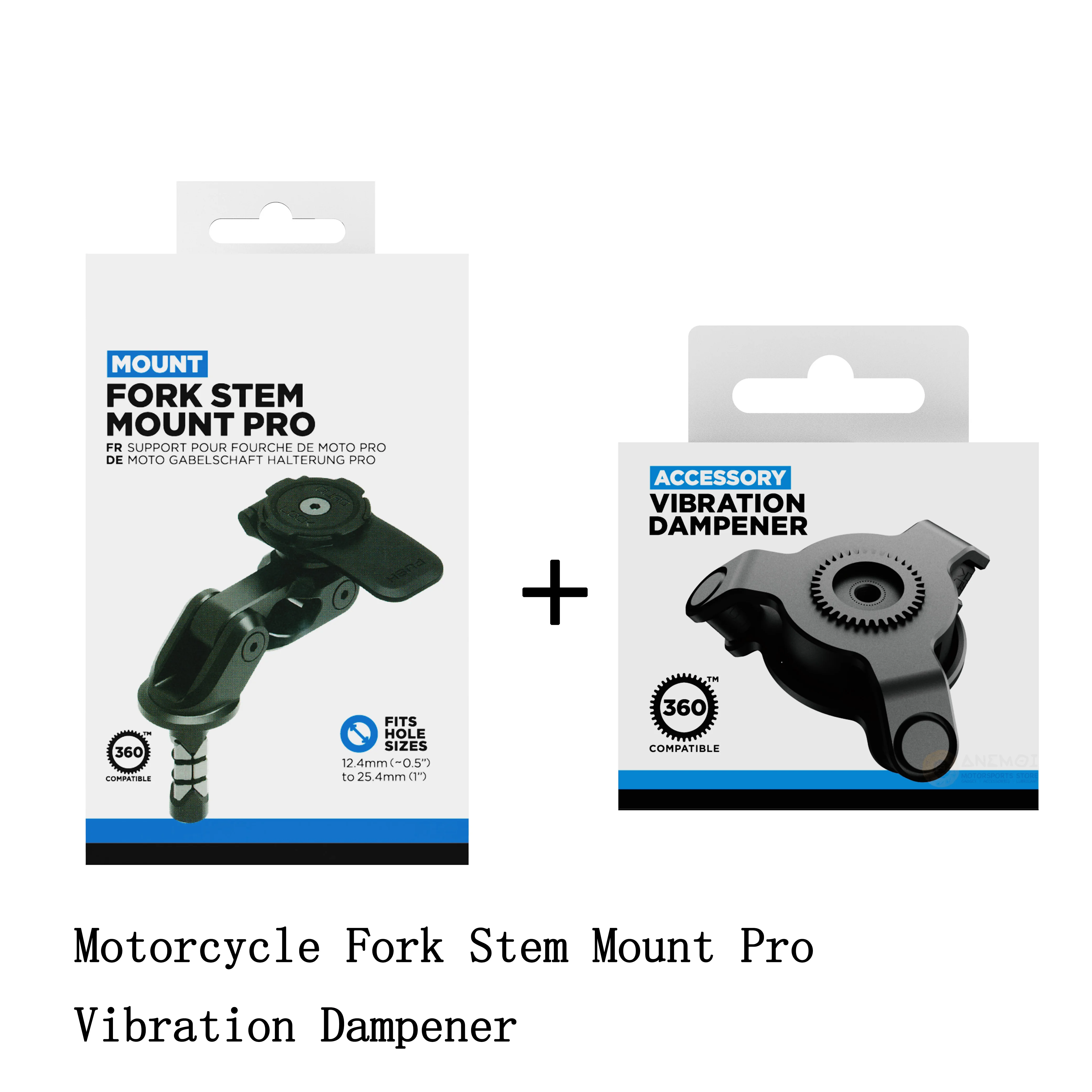 

Motorcycle Phone Mount Kit-Motorcycle Fork Stem Mount Pro+Vibration Dampener
