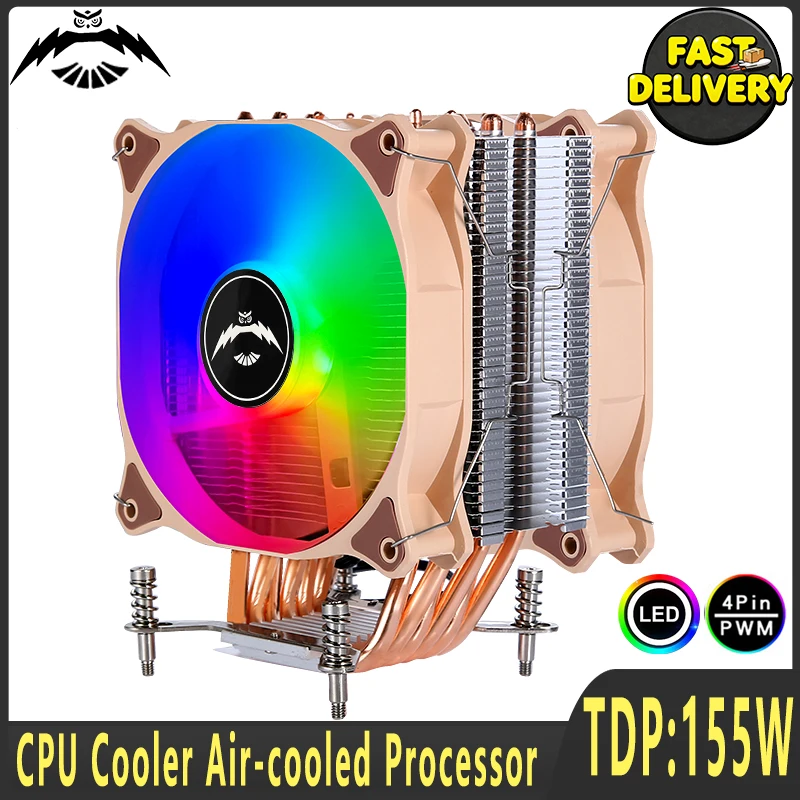 

Компьютерный кулер Процессор с низким уровнем шума 4/6, тепловая трубка, 120 мм, вентилятор, 4 контакта/ШИМ, установка LGA115x 1200 1700 18xx 2011 2066 i5 i7 x79 x99