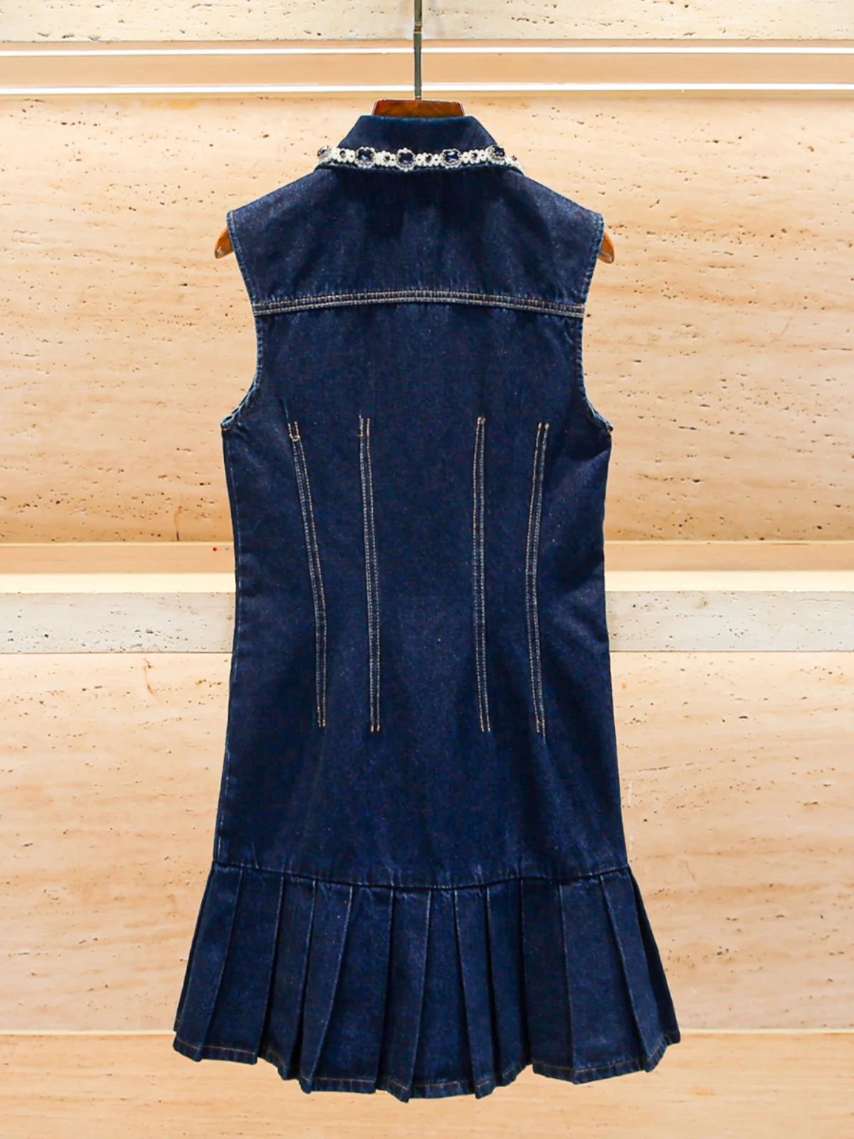 الراقية الصيف المرأة الدكتور مرصع بالألماس الدنيم Gored تنورة Svel عالية الخصر ألف خط ort الدكتور عقدة