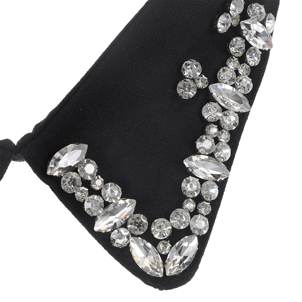 

Luxury Rhinestone Fake Women Detachable Dainty Necklace Comfortable Lightweight Costume Accessory Fashionable Dickey For Dress