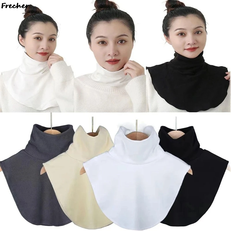 Women DIY Shirts Collar Patch Spring T-shirts Neckwear Detachable Inner Collar Solid Color Turtleneck Neck Warmer Quality Lapel