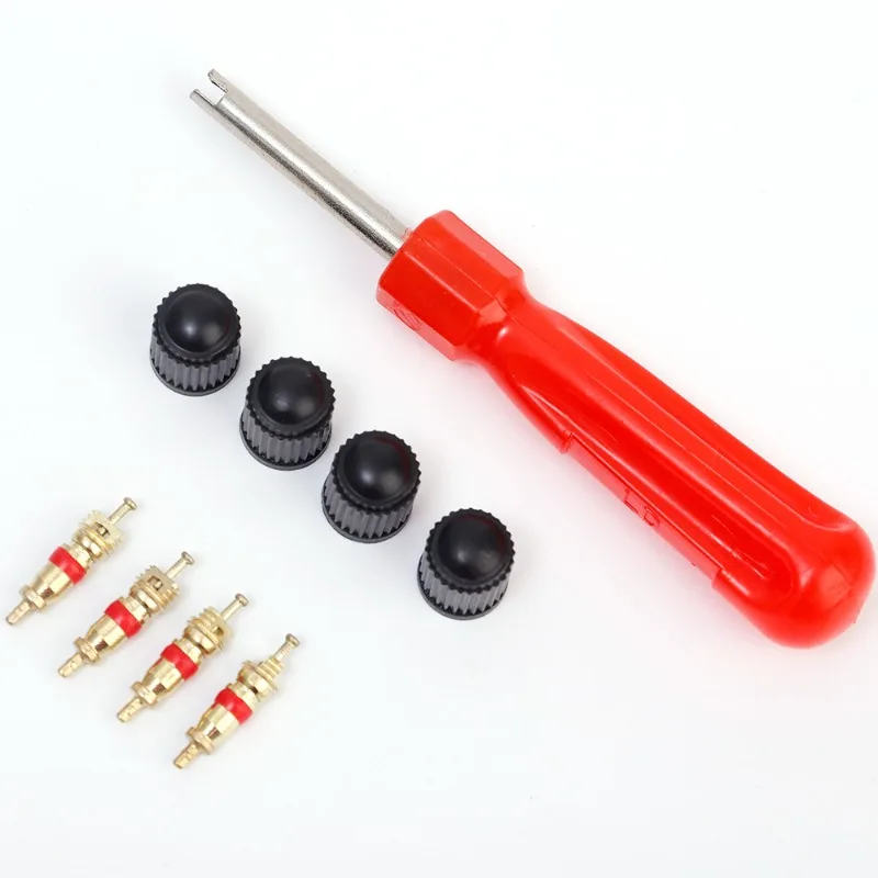 Tire Valve Core Removal Tools Wrench Plastic Handle for Car Bicycle Motorcycl Bike Screwdriver Wrench Core Tire Repair Hand Tool