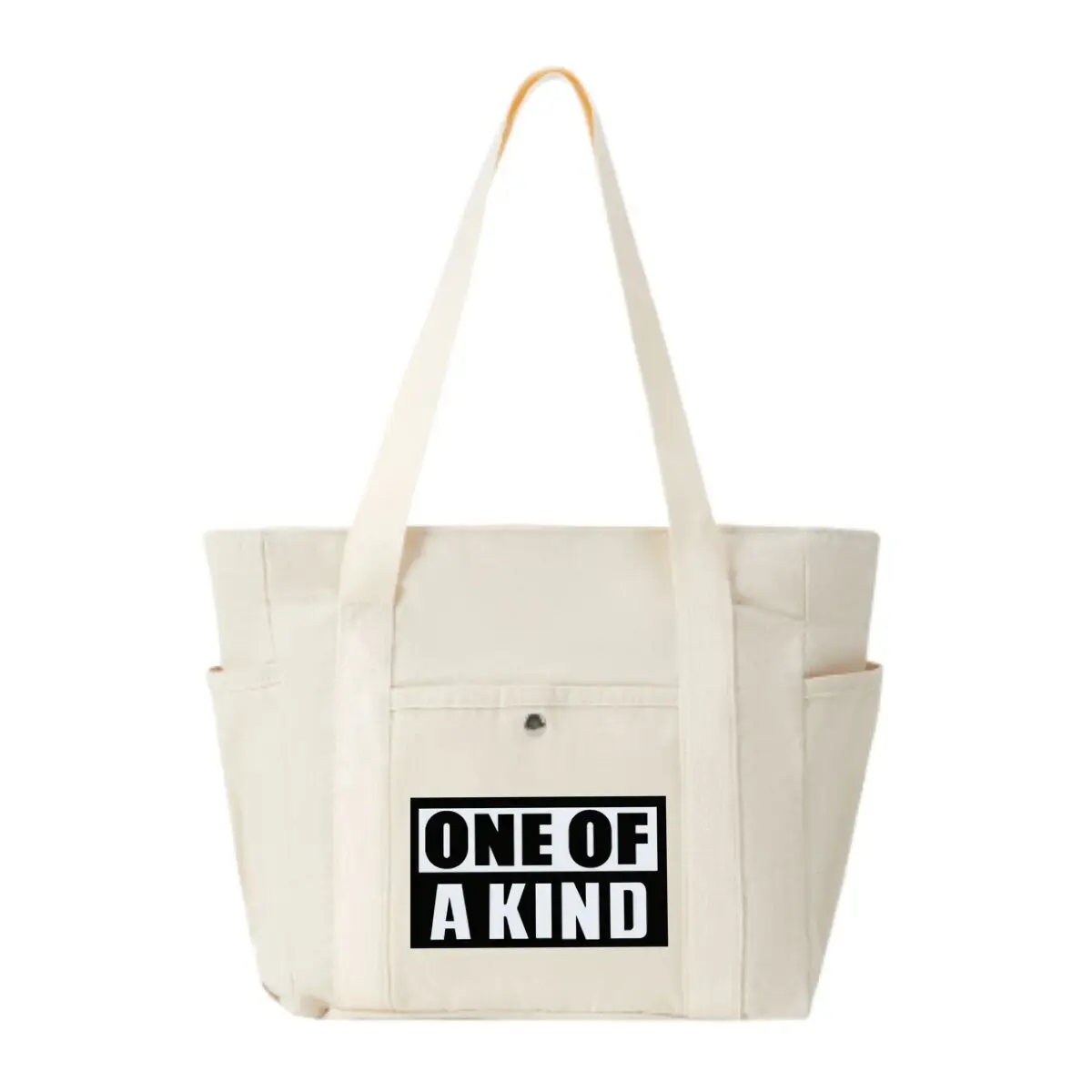 

One of a Kind Art Text Casual Canvas Tote Women's Basic Vintage Work Commute Bag