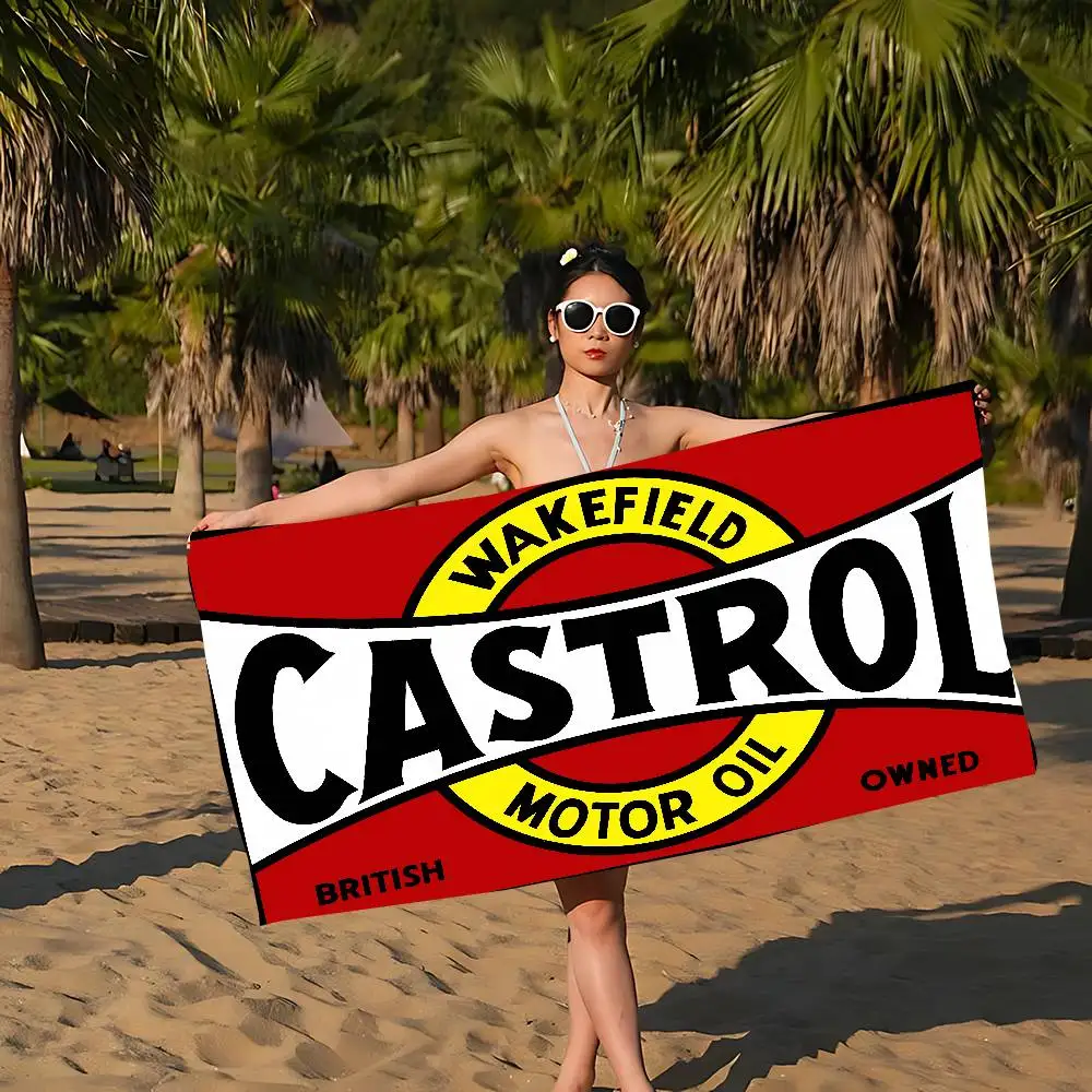 C-Castrol Motor-Industrial Microfiber Beach Towel Absorbent Quick dry Soft Yoga Swimming Resort Mountain Climbing Towel