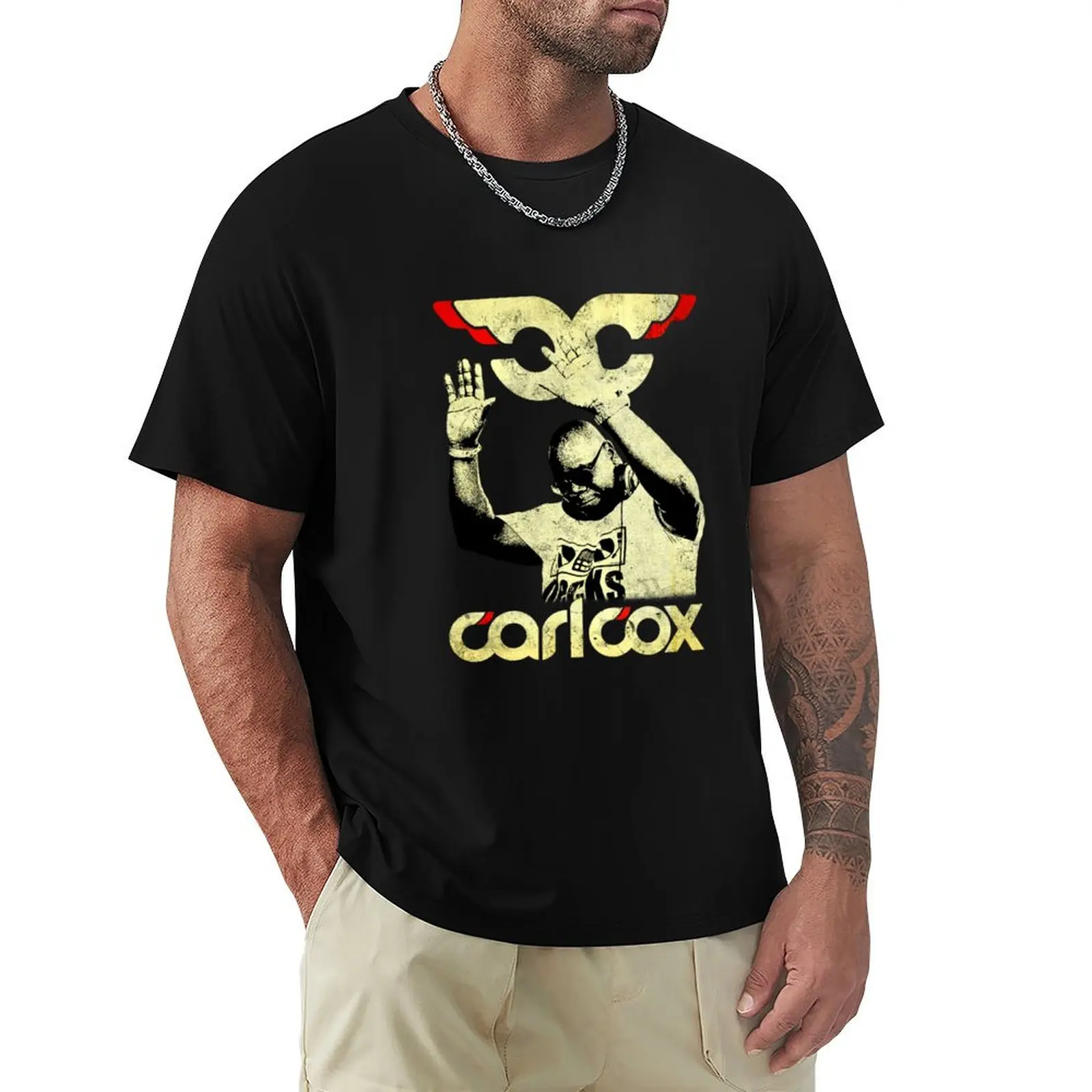 

carl cox grungy old school house minimal techno T-Shirt summer 2025 anime figures plain t shirts men