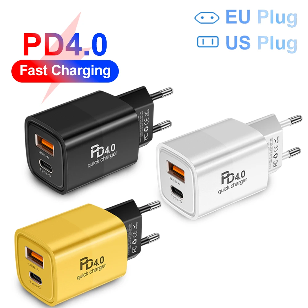 PD 20W USB C Charger PD Quick Charge Wall Charger For iPhone 14 13 Xiaomi Huawei Samsung USB Fast Charging Phone Charger Adapter