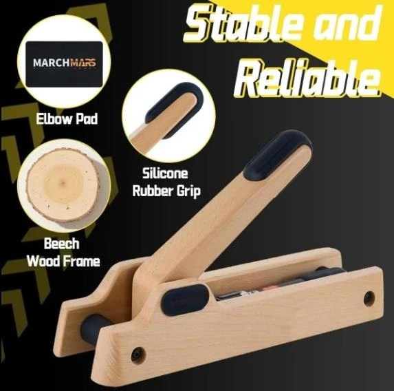 Solid Wood Hydraulic Resistance Power Wrists Trainer, Wrist Wrestling Training, Arm Strength Bar, Muscle Strength Rehabilitation
