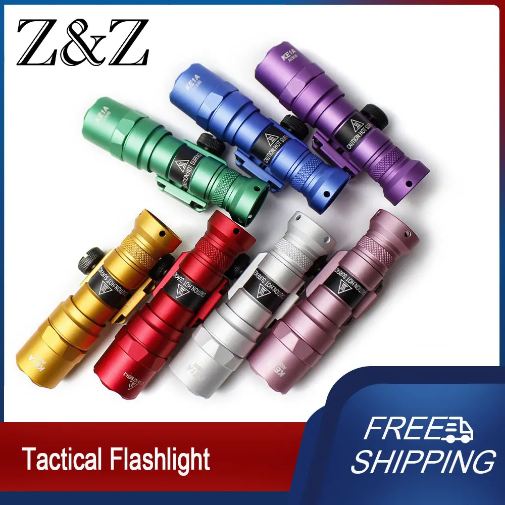 Z&Z Light LED M300B Scout Colorful M300B Tactical Flashlight with Button Outdoor Hunting Equipment