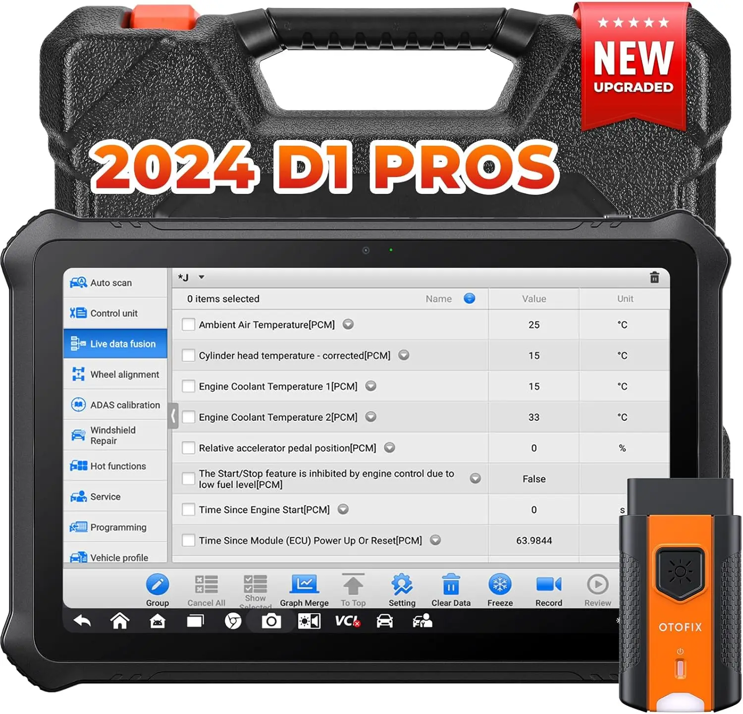 OT-OFIX D1 PROS Professional Diagnostic Tool 36+ Service Functions Read/Erase Codes View Live Data Active Test