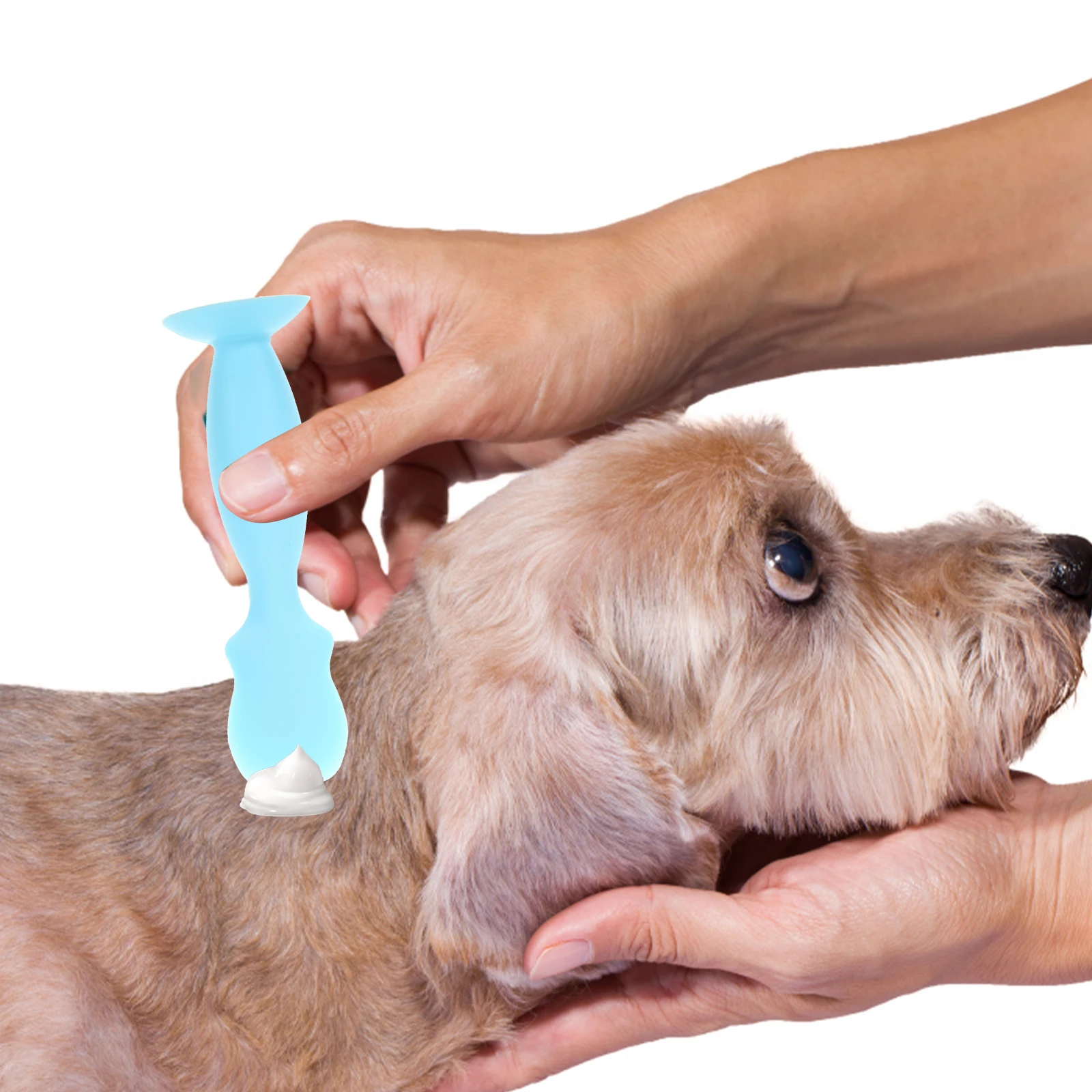 

Dog Silicone Tears Stain Paste Brush Flexible Wrinkle Cream Applicator Silica Gel Travel Diaper