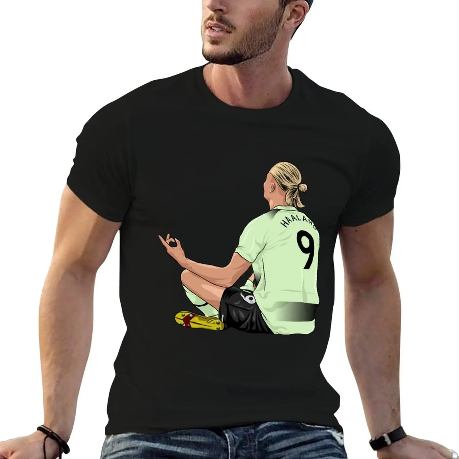

Haaland celebration T-Shirt man t shirt graphic man t shirt summer T-Shirt