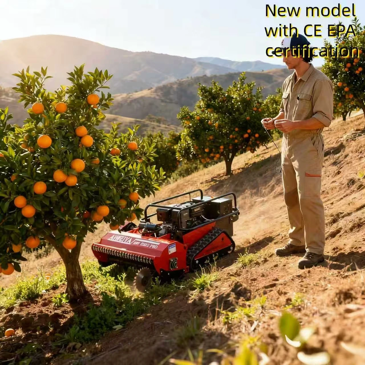 

Лидер продаж по индивидуальному заказу, дизельный двигатель, гусеничная газонокосилка с дистанционным управлением, лепестковая газонокосилка с Y-образными лезвиями для высокой травы и шипов