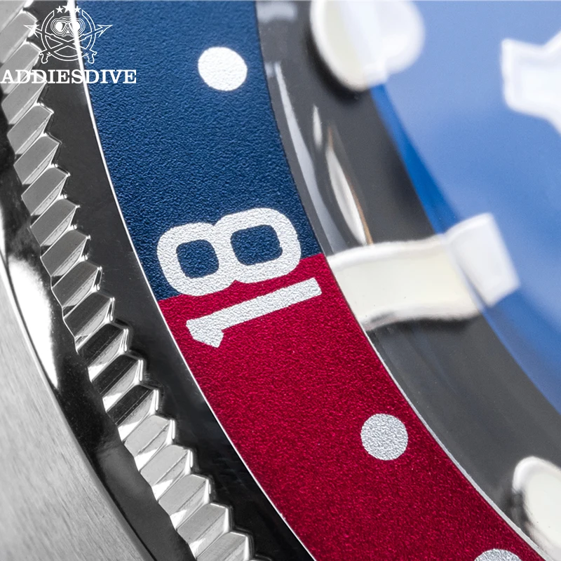 ADDIESDIVE reloj hombre hommes montres cadeau de noël 20Bar plongée BGW9 lumineux AD2044 suisse Ronda 515-24H GMT montre à Quartz