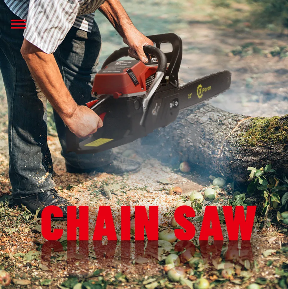 高性能 52cc 2 ストロークガソリンチェーンソー産業機器建設農業小売コアポンプモーターベアリング